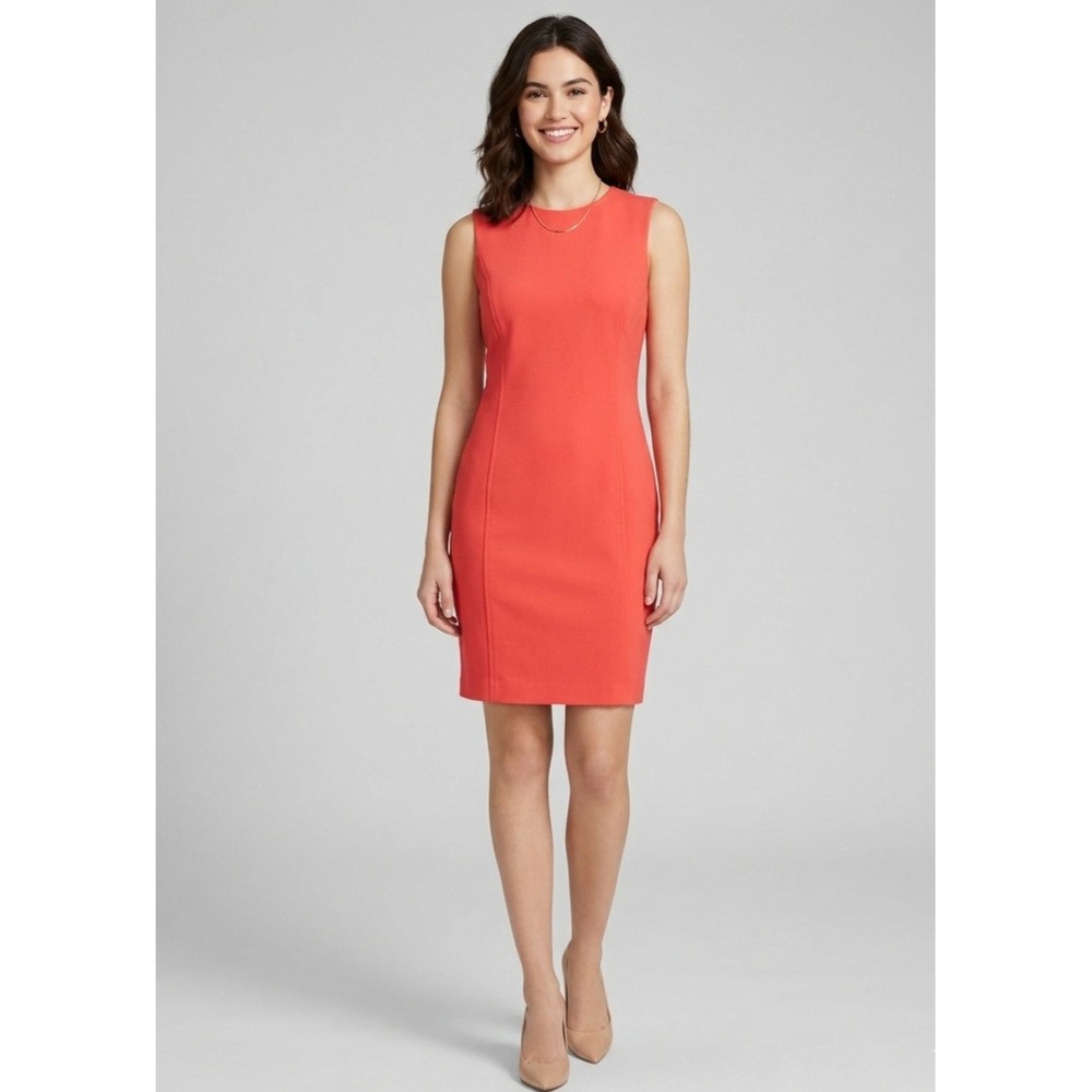 Calvin Klein Dress Womens size 6 Sleeveless Lined orange dress